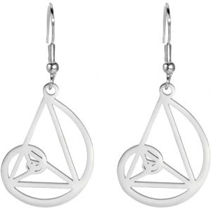 Bague Fibonacci Spirale D'or Boucle D'oreille Triangle Spirale Ratio D'or Bijoux Géométriques Irrationnels De Mathématiques Portables Pour Les Femmes - Neuf