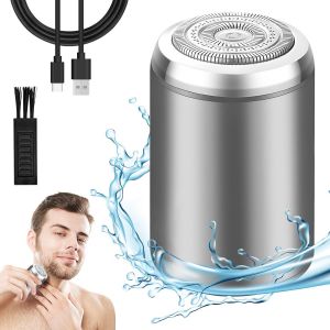 Mini Rasoir &Eacute;lectrique Homme, Portable De Voyage Sopami, Rasoir &Eacute;tanche Rechargeable Par Usb, Rasoir Lavable Sur Peau Humide Et S&egrave;che, Tondeuse &Agrave; Barbe &Eacute;lectrique Pour Voiture, Voyage (D) - Neuf