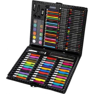 Kalanka-Sets De Dessin,Malette De Coloriage Enfants Aquarelle Crayon Enfants Dessin Artiste Kit Crayons De Couleur Ensemble Crayon Peinture À L'huile Pinceau Outil De Dessin Cadeau Avec Boîte 150 Pcs - Neuf