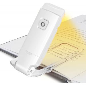 Lampe De Lecture Usb Rechargeable Led Avec Pince Pour Lire Au Lit, 3 Niveaux De Luminosité Réglables, Mini Lampe À Pince Pliable - Neuf