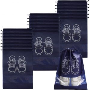 Sac &agrave; chaussures de voyage 20 pi&egrave;ces - Bleu marine - Neuf