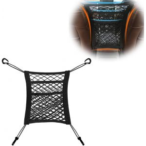 Cmjaagur-Organisateur De Filet De Voiture &Agrave; 3 Niveaux, Dossier De Si&egrave;ge, Sac De Filet, Verrouillage De Si&egrave;ge Arri&egrave;re, Animal De Compagnie, Enfant, Porte-Serviette De Chargement, Casier Du Conduct[M2623] - Neuf