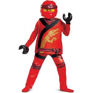 Lego D&eacute;guisement Enfant Ninjago, D&eacute;guisement Ninja Enfant Rouge Disponible En Tailles S, M Et L - Neuf