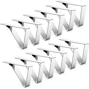 Pinces De Table De Pique-Nique En Acier Inoxydable - 12 Pinces &Agrave; Nappe Robustes Pour &Eacute;v&eacute;nements En Ext&eacute;rieur, S&ucirc;res Et R&eacute;sistantes Aux Intemp&eacute;ries - Neuf