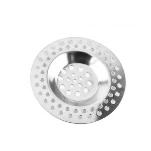 Cr&eacute;pine d'&eacute;vier en acier inoxydable avec filtre r&eacute;cup&eacute;rateur de cheveux, 75 mm - Neuf