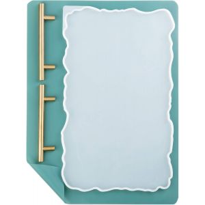 Résine De Silicone De Moule Et De L'or Des Poignées Pour L'artisanat, De La Résine Époxyde De Moulage Moules Pour Faire Des Faux Agate Plateaux Et Servir Des Conseils. - Neuf