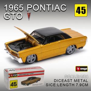 1:64 Golf Porsche 911 Shelby Raventon Mustang Lamborghini Collection Série Voiture Moulée Sous Pression Modèle 1965 PONTIAC GTO 45 - Neuf