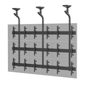 Support TV plafond mur d'images 9 &eacute;crans 45''-50'' noir - Neuf