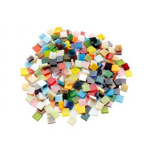 250 Carreaux De Mosa&iuml;que En Verre Multicolores Pour Projets Artistiques Et Artisanaux - Neuf
