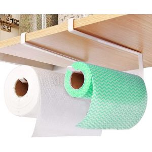 Pcs Support Pour Papier Essuie-Tout Accroche Porte-Serviettes En Papier De Cuisine En Fer Porte Essuie Tout Mural Sans Perçage Porte Rouleau Papier Toilette Blanc Pour Tasse, Chiffon - Neuf