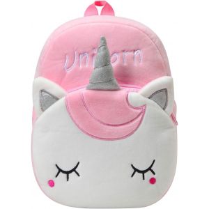 Sac à dos pour filles, joli cartable en peluche 3D pour tout-petits, mini sac à dos souple pour la maternelle, pour bébé licorne - Neuf