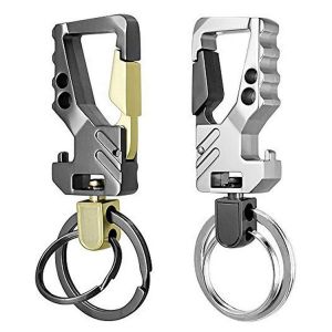 Set De 2 Voitures Porte-Clés Avec Décapsuleur - 2 Anneaux En Métal - (Baril De Fusil/Or + Argent/Baril De Fusil) - Neuf