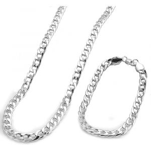 Eryi-Collier Cubaine Homme, Chaine Collier Homme, Collier Gourmette Homme, Collier Grosse Maille Or, Chaine Cubaine Homme Acier Inoxydable, Chaine Cubaine Homme, Collier Homme Personnalisé - Neuf