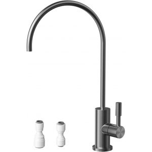 Robinet Cuisine Pour L'eau Potable, Robinet Pour L'osmose Inverse Ou Le Système De Filtrage D'eau, Robinet D'Évier De Cuisine En Acier Inoxydable, Sans Plomb, Pivotant À 360°, Argent Brossé - Neuf