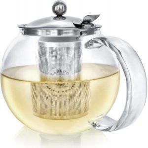 Mevronisshop-Th&eacute;i&egrave;re Classica - Th&eacute;i&egrave;re En Verre R&eacute;sistant &Agrave; La Chaleur - 1200 Ml - Infuseur Amovible En Acier Inoxydable Th&eacute;i&egrave;re De 1,2 L - Neuf