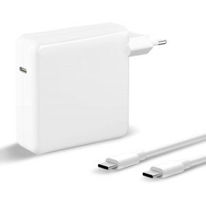 Chargeur Mac Book Pro, USB-C 100W 96W Chargeur pour Mac Book Pro, Mac Book Air, i Pad Pro, et Tous Les appareils USB-C, c&acirc;ble USB C vers USB C 1,8 m - Neuf