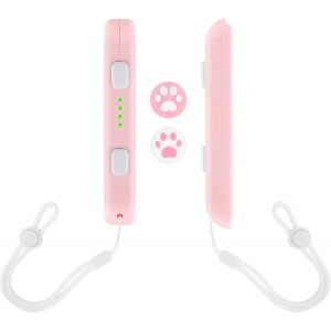 Dragonne Joy-Con Compatible Avec Nintendo Switch,Manette Switch Accessoires Compatible Avec Ns Switch Sport Game,1 Paire Joy-Con Gamepad Poignée Avec 2 Capuchon De Joystick-Rose.[R351] - Neuf