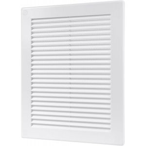 KALANKA-Grille d'aération rectangulaire plate en plastique blanc de 15,2 x 20,3 cm (dimensions d'ouverture) u2013 Grille d'aération u2013 CVC 20,3 x 25,4 cm (dimensions totales) - Neuf