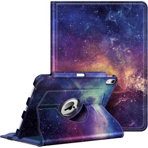 ERYI-Coque Pour Ipad Air 11 Pouces M3/M2 (2025/2024), Ipad Air 5/4 10.9 Pouces (2022/2020) - [Rangement De Stylet] Étui Rotatif À 360° Housse Pivotante Veille/Réveil Auto, Galaxies - Neuf
