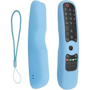 Senior-Case Cover Compatible With Lg Remote Control An-Mr21Ga An-Mr21Gc An-Mr22Ga An-Mr22Gn Mr23Ga Mr24Ga Smart Tv, Silicone Protective Case For Lg Magic Remote 2021/2022/2023/2024 Luminous Blue[L173] - Neuf