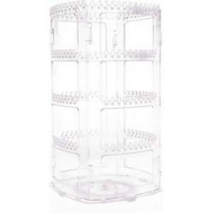 Porte Bijoux Rangement Bijoux Rotatif Support Bijoux Presentoir Boucle D'oreille Rangement Collier Porte Boucles D'oreilles Presentoir Collier Transparent Idee Cadeau Pour Femme - Neuf