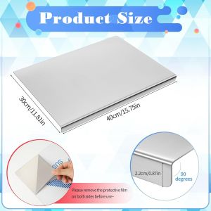 Planche &Agrave; D&eacute;couper En Acier Inoxydable Robuste Pour La Viande, Les L&eacute;gumes, La P&acirc;tisserie - 40 X 30 Cm (L X L) - Neuf