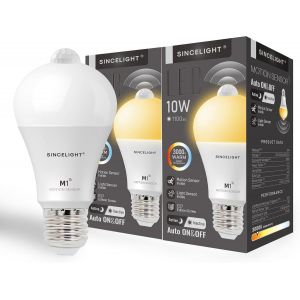 Kalanka-Ampoule Led Pir &iquest;&iquest; Capteur De Mouvement Avec Base E27, Marche/Arr&iquest;&ordm;t Automatique Par Capteur Pir &iquest;&iquest;Quip&iquest;&iquest; Et Capteur Cr&iquest;&iquest;Puscule &iquest;&iquest; L'aube, D&iquest;&iquest;Tecteur De Mouvement, Ampoule De S&iquest;&iquest;Curit&iquest;&iquest;, Lot De 2 - Neuf