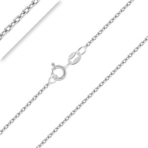 Kal-- Collier - Chaîne Argent 925/1000 - Maille Forçat Diamantée - Finition Rhodié - Largeur : 2 Mm - Neuf