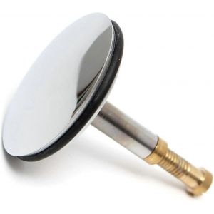 Bouchon de baignoire universel 43 mm,bouchon de vidange en laiton avec surface chromée,antirouille,pour un drainage régulier de la baignoire,hauteur réglable 50-55 mm - Neuf