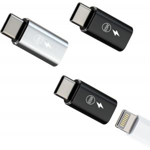 TRAHOO-Adaptateur de charge Lightning Femelle vers USB C M&acirc;le 65W(3pack) pour iPhone Adaptateur Apple C&acirc;ble Jack Type C Connecteur Adaptateurs Prise Type-c Chargeur Accessoires Compatible Pour Samsun - Neuf