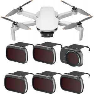Pack De 6 Mini Filtres 4k Pour Appareil Photo Dji Mini 4k/Mini 2 Se/Mini Se/Mini 2/Mavic Mini Drones (Cpl/Uv/Nd8/Nd16/Nd32/Nd64)[Z3165] - Neuf