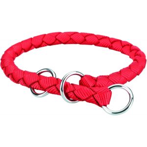 Eryi-Cavo Collier Anti-Traction - Empêche De Tirer Fort - Sangle Tressée - Tour De Cou 39 - 45 Cm - Rouge - 143803 - Neuf
