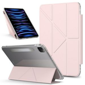 Housse En Cuir Détachable Pour Ipad Pro 12.9 (2020/2021/2022) Avec Support Pliable - Rose - Neuf