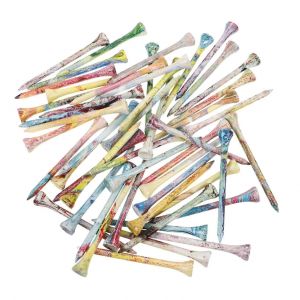 Lot De 50 Tees De Golf En Bois A Longs Embouts, Outil Pratique D'entra&icirc;nement Pour Le Golf, Pour Les Exercices En Interieur Et En Exterieur, Pour Les Parties De Golf Et Une Utilisation Reguliere. - Neuf