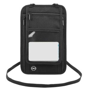 Passeport Portefeuille Sac Organisateur de Documents Cartes de cr&eacute;dit &Eacute;tui Sac Noir - Neuf