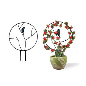 Tuteur pour plantes grimpantes &agrave; motif d'oiseaux - Lot de 2 - Neuf