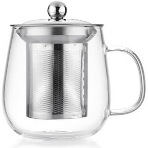 Ytfhg-Tasse À Thé En Borosilicate Avec Couvercle Et Filtre, Pour Thé En Vrac Et Thé Fleuri, Grande Tasse De 500 Ml. - Neuf