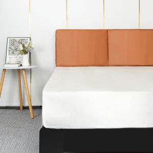 Tianyi-Drap Housse Satin 150x200cm, Pour Matelas Jusqu'à 35 Cm, Drap De Lit En Satin De Soie Polyester Lisse Respirant, Blanc - Neuf