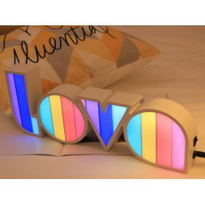 Lot De 2 N&eacute;ons Led En Forme De C?ur Pour La D&eacute;coration Int&eacute;rieure - Neuf