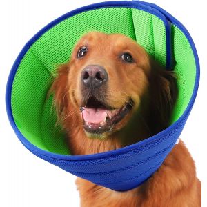(Taille 8)Extra Doux Chien Cône Pour Les Chiens Après La Chirurgie, Respirant Chien Cônes De Grande Moyenne Petite Les Chiens Et Les Chats, Réglable De Chien Collier De Récupération - Neuf