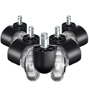 20 roulettes pour chaise de bureau, rotation &agrave; 360 degr&eacute;s, anti-rayures, silencieuses et faciles &agrave; installer. - Neuf