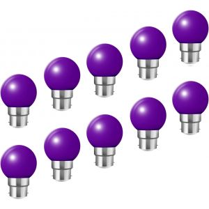 Ampoules Baïonnette B22 - Paquet De 10 Ampoule Led Feston 2 W (Équivalent 20w), Ampoule Écoénergétique Écoénergétique Colorée Blanc Chaud, Petites Ampoules De Noël Bc Cap - Neuf