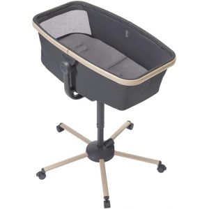 Max Alba Berceau B&eacute;b&eacute; 3 En 1, Lit B&eacute;b&eacute;, Transat B&eacute;b&eacute; Inclinable Et Chaise Haute B&eacute;b&eacute;, Tissus 100% Recycl&eacute;s, Naissance &Agrave; 3 Ans (15 Kg), Compatible Avec Kit Repas Alba, Beyond Graphite - Neuf