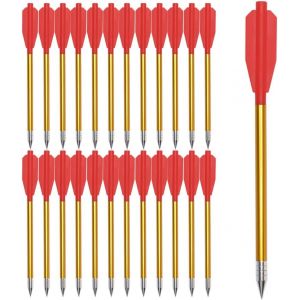 Flèche Arbalète Pistolet En Aluminium Pour Cible De Fleche Arbalete De 50 Lb/80 Lb,6.3"" Boulons D'arbalète Pour Pratiquer La Cible De Tir Et La Chasse Au Petit Gibier (12/36pcs).[B592] - Neuf