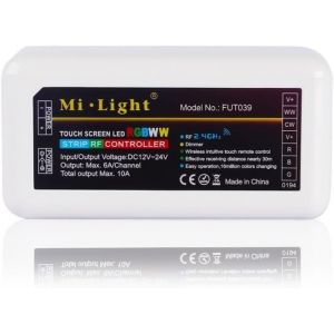 Milight RGBCCT Contrôleur de bande à LED Wlan 2.4G (Contrôleur sans télécommande) pour les (RGBWW RGB) bandes d'éclairage à LED réglables en hauteur,fut039 - Neuf
