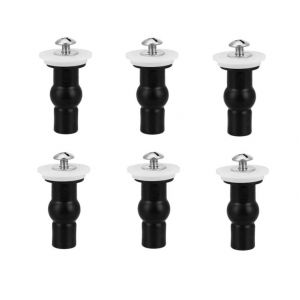 Lot de 6 fixations pour charnières de siège de toilette - Neuf