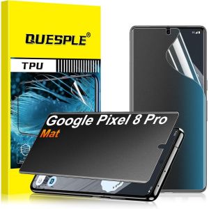 [2 Pi&egrave;ces] Mat Protection &Eacute;cran Anti Espion Pour Google Pixel 8 Pro, Anti-Empreintes, Anti-&Eacute;blouissement Matte Tpu Film Protection &Eacute;cran, Compatible Avec Lecteur D`Empreinte - Neuf