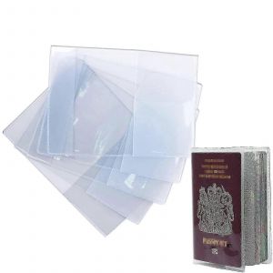 Paquet de 10 couvertures de passeport en PVC transparent Protecteurs,supports de protection transparents pour documents de voyage de taille standard - Neuf