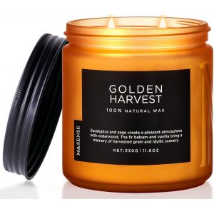 Bougie d'aromath&eacute;rapie Baies sauvages. Bougie en cire de soja naturelle non toxique de 330 g. Br&ucirc;lage de 70 heures. Bougie &agrave; deux m&egrave;ches parfum&eacute;e de No&euml;l pour la maison parfum&eacute;e - Neuf