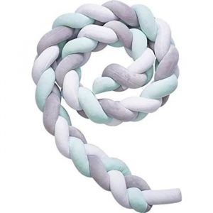 Tour De Lit Bébé Tressé Pare-Chocs Velours Protection Bébé Sécurité Tour De Canapé Souple Pour Bébé Protection Chambre Décor (2m) - Neuf